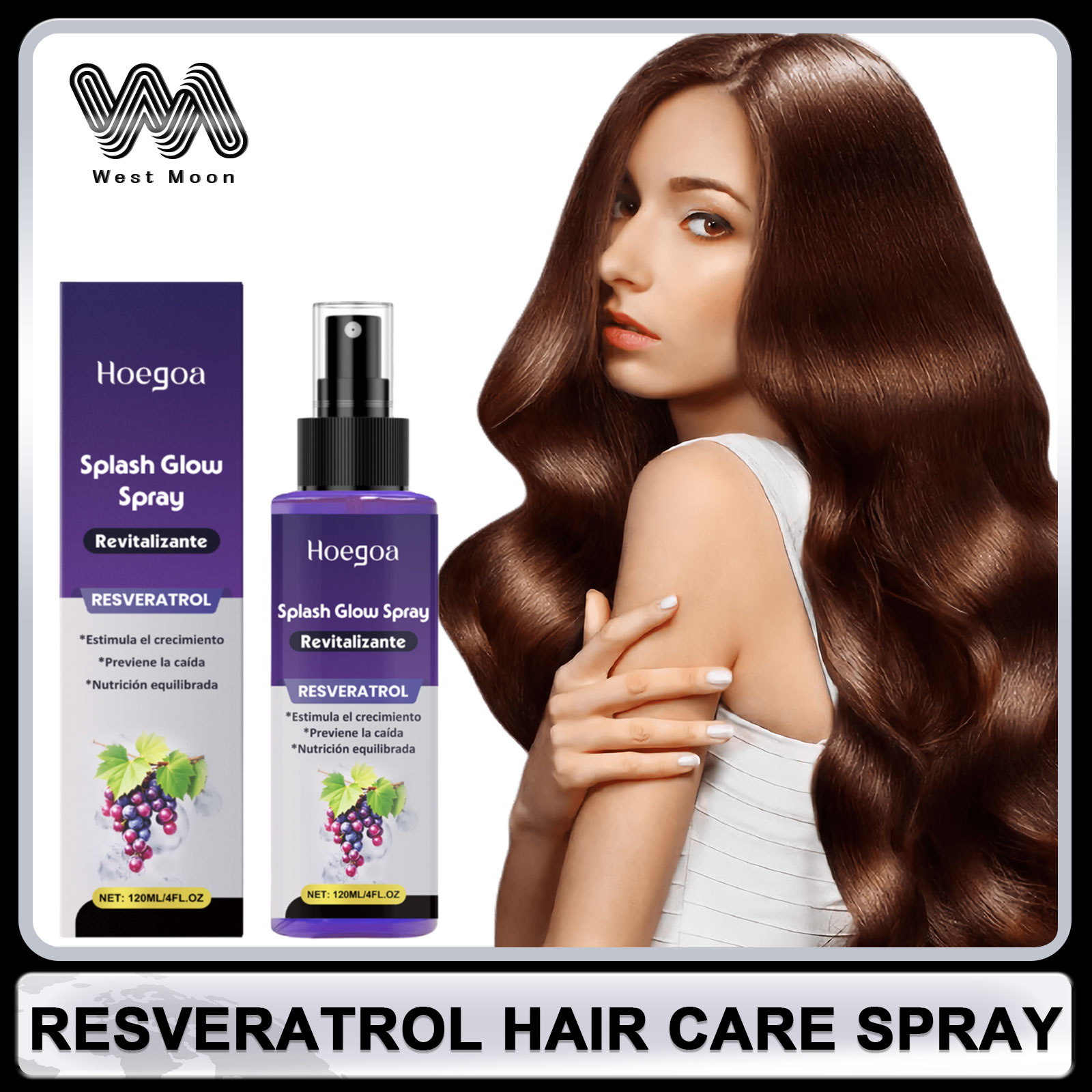 Hair Care Naturally - ريسفيراترول العناية بالشعر رذاذ مكافحة الصلع