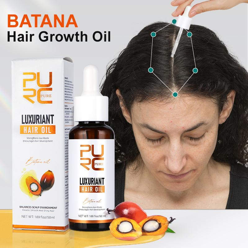 Hair Care Frizzy Hair - زيت نمو الشعر PURC Batana، علاج