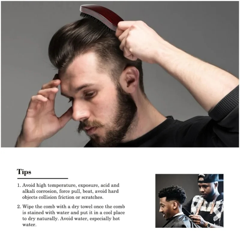 1 قطعة مقبض الخشب فرشاة شعر مج - مراجعة Hair Care Kit وسعره