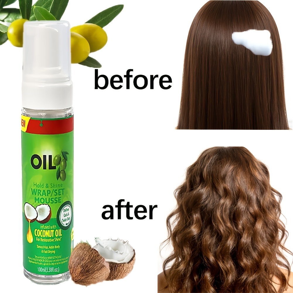 موس تصفيف وتجعيد الشعر، رغوة ت - مراجعة Hair Care Olive Oil وسعره