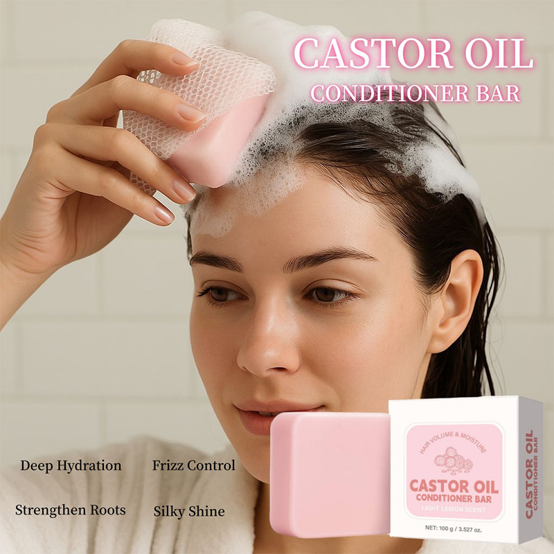 قالب صابون بلسم زيت الخروع، شا - مراجعة Hair Care Frizzy Hair وسعره